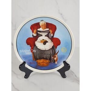 Wall Decor Plate Mending Time Mother's Day 1985 Fine China 8 1/2" Vintage